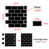 Black Peel and Stick Tile Backsplash Subway Self Adhesive Wall