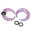 YOFANST Acrylic Crescent Shaped Horseshoes Taper Set Pincher Septum Rings
