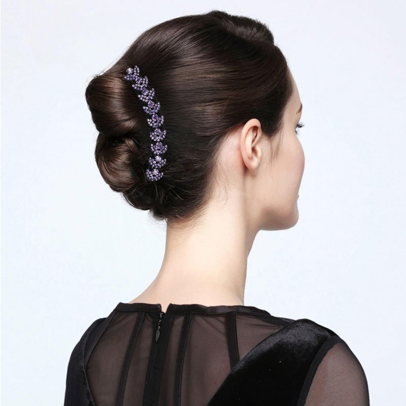 EZ PEACH Rhinestone Hair Comb DE Yaii Wind, Rakuchin, Kantan