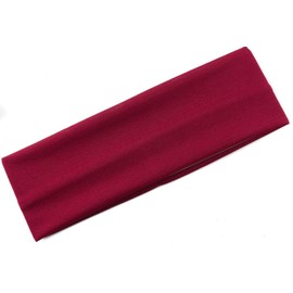 Mytoptrendz Wide Fabric Headband Stretchy Soft Elasticated Plain Kylie Hair Band Plain For Women and Girls Mens Sports Head Band Beandeau (Burgundy)