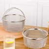 Mesh Steaming Basket Stainless Steel Comfortable Handles Heat Resistant Steaming