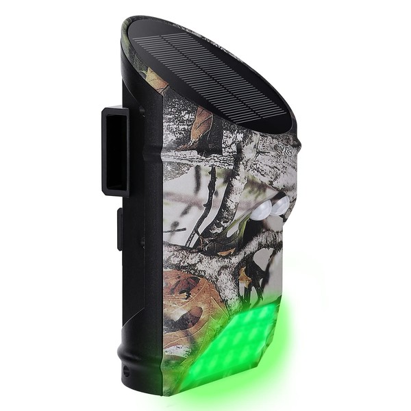 Feeder Hog Light Vizzlema Outdoor Solar Feeder Light for Hunting with Motion Sensor and Green Light for Game Animal Hunting