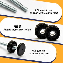 4 PCS Baby Gate Replacement Parts, 8MM Baby Gate Spindle Rods, Hardware Parts Kit for Pet & Dog Pressure Mounted Safety Gates, Extra Long Baby Tension Gate Extender