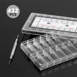 Watch Strap Link Pins Spring Pins, Watch Strap Pins Spring Bars Tool Watch Spring Bar Tool Set Watch Remover Repair Tool Set 8-25 Diameter Watchmaker Tool Set 432 Pieces