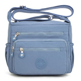 Nawoshow Crossbody Purses for Women Lightweight Shoulder Handbags Waterproof Nylon Travel Bag Ladies Pocketbooks (Blue)