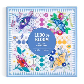 Galison Ludo in Bloom – Floral Version of Classic Ludo Board Game for Family Game Night, 2-4 Players