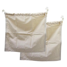 TAKAGI Strained Cloth Bag, Large, Set of 2, 16.1 x 17.3 x 0.4 inches (41 x 44 x 1 cm), Made in Japan, Natural Material, Bleached Cotton, Strainer Bag, Clean, Hygienic, Firmly Rubbed Dashi, Double