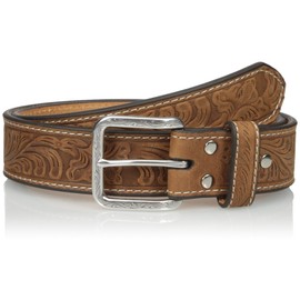 Nocona Belt Co. Men's Floral Embose, Medium Brown, 40