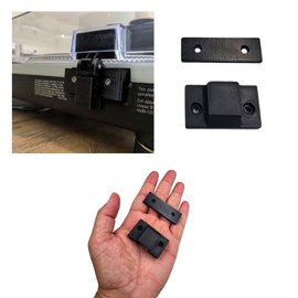 EMALPE Technics - Juego de 1 placas de montaje de bisagra de repuesto para tocadiscos SL-1200/1210 (negro)
