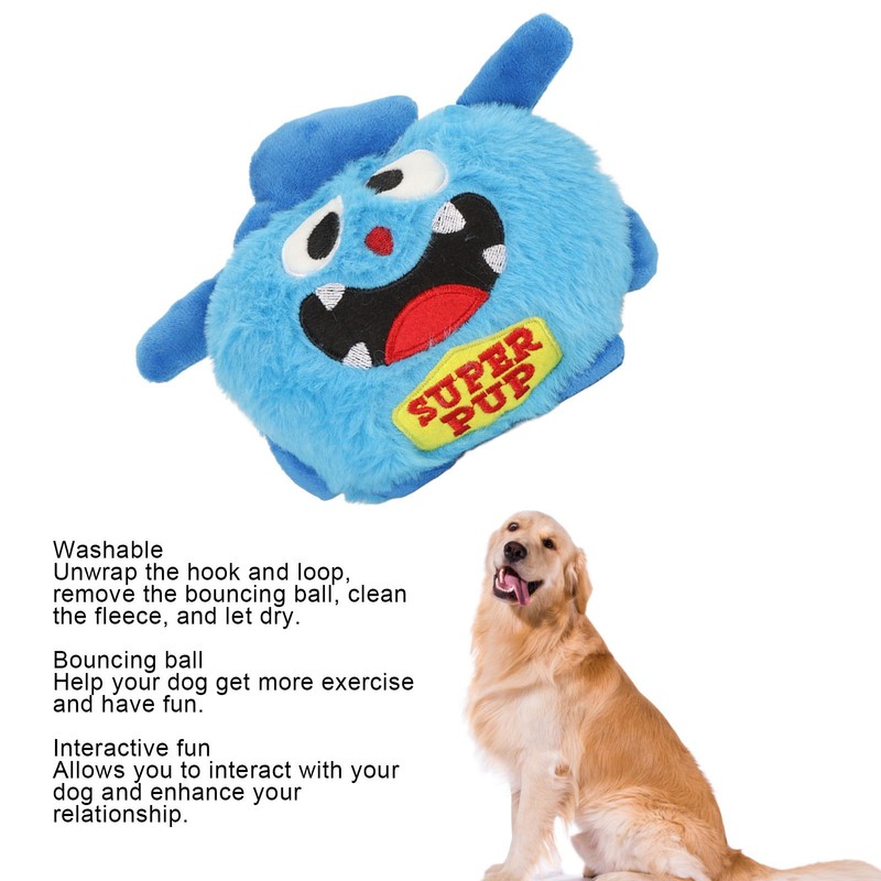 Dog Squeaky Ball Toy 900mAh Electric Interactive Bouncing Ball Soft