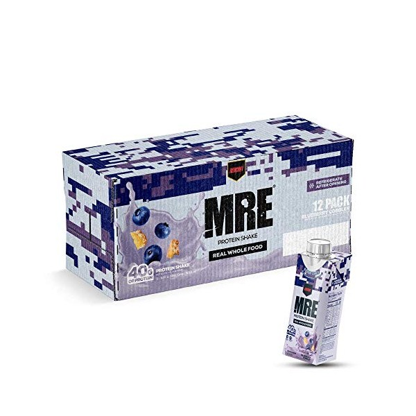 Redcon1 - MRE, Ready to Drink, Protein Shake Blue Berry