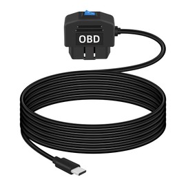 GELRHONR Car OBD Power Cable for Dash Camera, Electronic Vehicles Type C OBD2 Dashcam Hardwire Kit, with Switch Button 24 Hours Monitoring and Acc 2 Mode 12-24 V/11.5 FT
