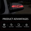 Fokmuaex 4pcs Reflective Flame Stickers, Universal Simulation Flame Decorative Stickers