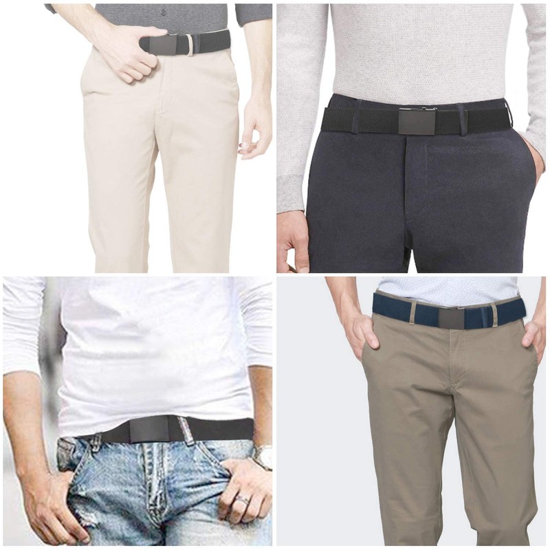 Trimming Shop Unisex Webbing Belt Webbed Canvas Strap Metal Flip