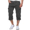 Indicode Men's Nicolas Check 3/4 Cargo Shorts Checked with 6