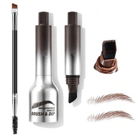 TOEECY Augenbrauenstift Härchenzeichnung 3D Microblading Eyebrow Pencil Wasserfest und Wischfest Langanhaltend mit Duo Augenbrauen Bürste für Natürliche Brauen （Schokolade）