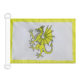 Golden Dragon of Wales NAUTICAL Flag 18'' x 12'' - Welsh flags 30 x 45 cm - Banner 12x18 in for boat - AZ FLAG