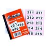 Bingosupermarket Raffle Tickets 1-500 Cloakroom - Assorted Colours bordered (Pink)