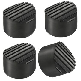 Pack of 4 Rubber Ladder Feet Replacement Ladder Caps Ladder Feet Rubber Feet Foot Caps Round Ladder Accessories Ladder Cover for Telescopic Ladders Herringbone Ladders (Black)
