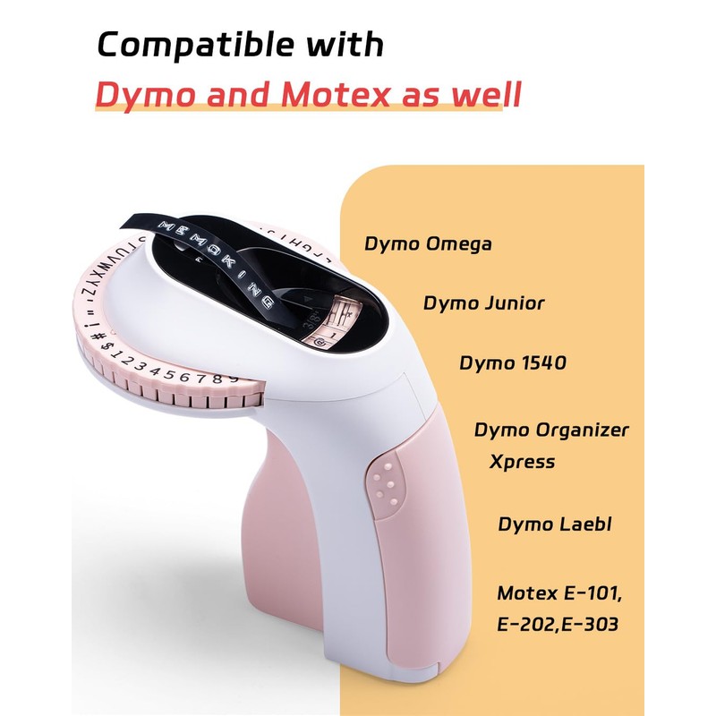 3D Embossing Device Labels - 3/8 Inch (9 mm) Compatible