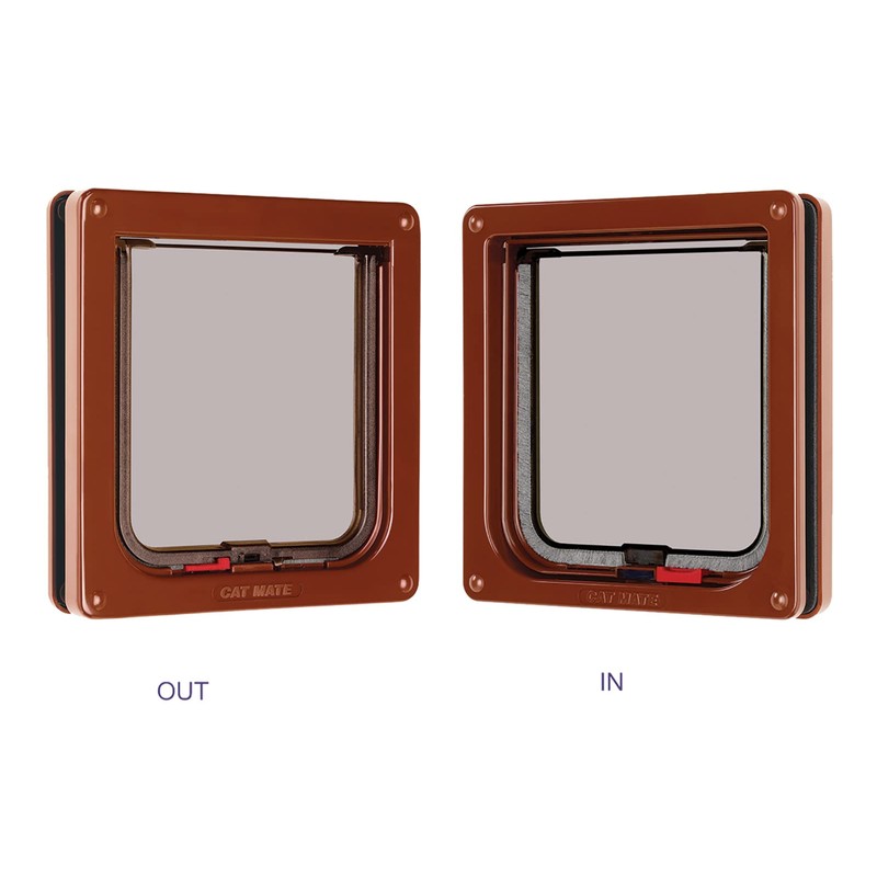Cat Mate Lockable Cat Flap - Brown (304B)