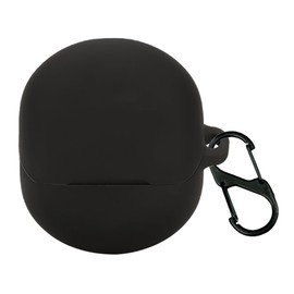 QWYJ Funda para SoundPEATS Clear Dot Case Carcasa Protectora de Silicona, para SoundPEATS Clear Dot Funda con Mosquetón Llavero Anti-perdida (Negro)