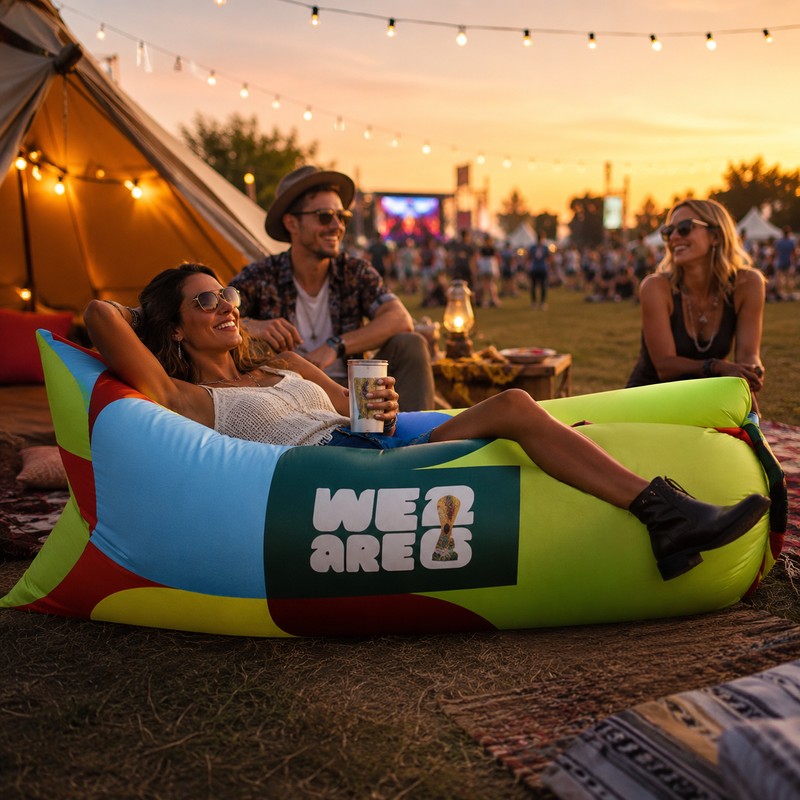 2026 Soccer Fan Inflatable Air Lounger for Outdoor Relaxation –