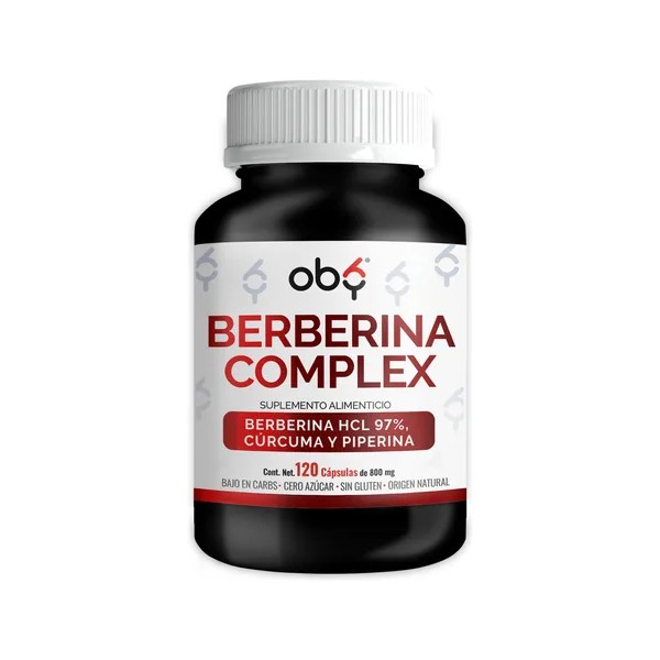Berberina Hcl 97 1000mg Potenciada Con Piperina Y Curcuma Glucontrol