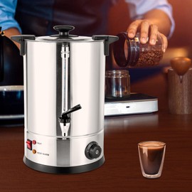 Coffee Urn, Commercial Grade Stainless Steel 8L Coffee Urn, 1KW Hot Water Boiler with Percolator Coffee Maker Portable Electric Coffee Pot Coffee Maker for Office, Home, Wedding, Catering (12L)