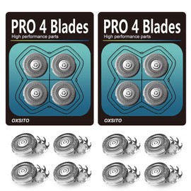 OXSITO 8Packs Pro 4 Head Replacement Blades for Bald Head Razors Gold PRO, Silver PRO, Platinum PRO… Series, Precision Replacement Blades for Head, Face, and Body Grooming.