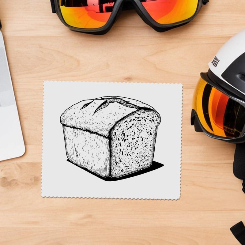 Azeeda 2 x 'Bio-Brot' Mikrofaser-Objektiv- / Brillenreinigungstücher (LC00031407)