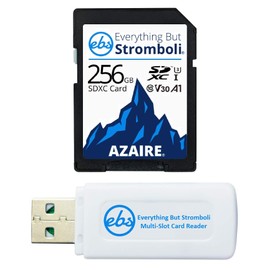 Everything But Stromboli 256GB SD Card for Nikon Camera Works with Nikon Z50, Z5 Mirrorless, D780 Digital DSLR (Azaire Class 10) UHS Speed Class 3, U3, V30 Bundle with (1) SDXC Memory Card Reader