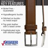 Nickel Smart Uptown Tan Belt (32")