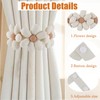 2Pair Curtain Rope Tiebacks, Flower Curtain Tie Backs for Home
