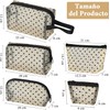 Set 5 Bolsas de Malla Transparente con Estampado Corazón, Neceser