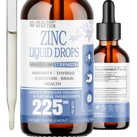 Gotas de zinc líquido para niños, hombres y mujeres, sulfato de zinc iónico orgánico, absorción máxima, inmunidad, estado de ánimo, tiroides...       