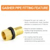 GASHER 2 pieces brass 1/2 inch female 1/2 inch male