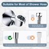 BRIGHT SHOWERS Strong Adhesive Shower Head Holder with Dual Angle