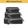 Spendeal 3PCS Compression Packing Cubes For Travel Packing Organisers Vacation