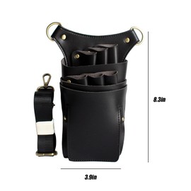 Bolsa de tijera para cinturón de herramientas de estilista, cinturón de corte de pelo de salón para peluqueros, barberos con cinturón de hombro