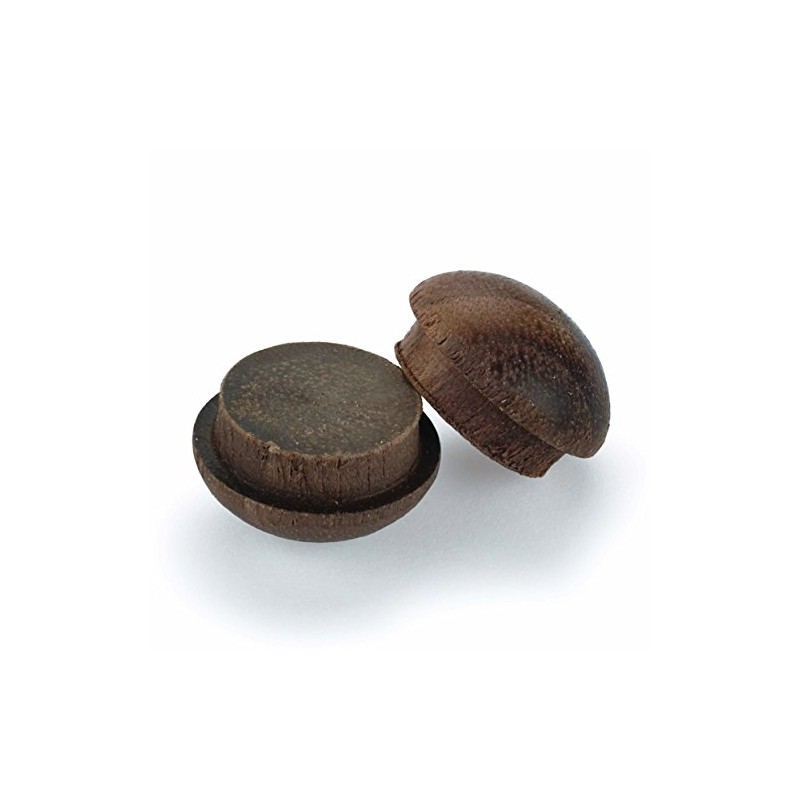 Walnut Button Top Screw Hole Plugs 1/2" 12 Pack