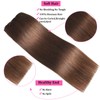 Chocolate Brown Clip in Hair Extensions Real Human Hair Clip