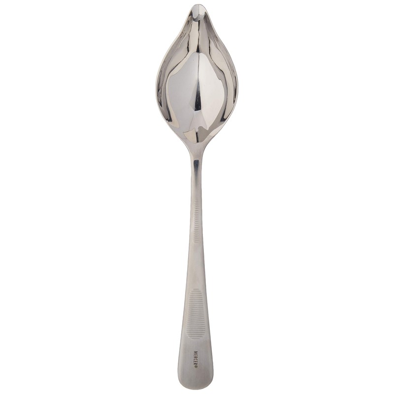 Mercer Culinary M35142 Saucier Spoon with Tapered Spout, 8-1/2-Inch, Stainless