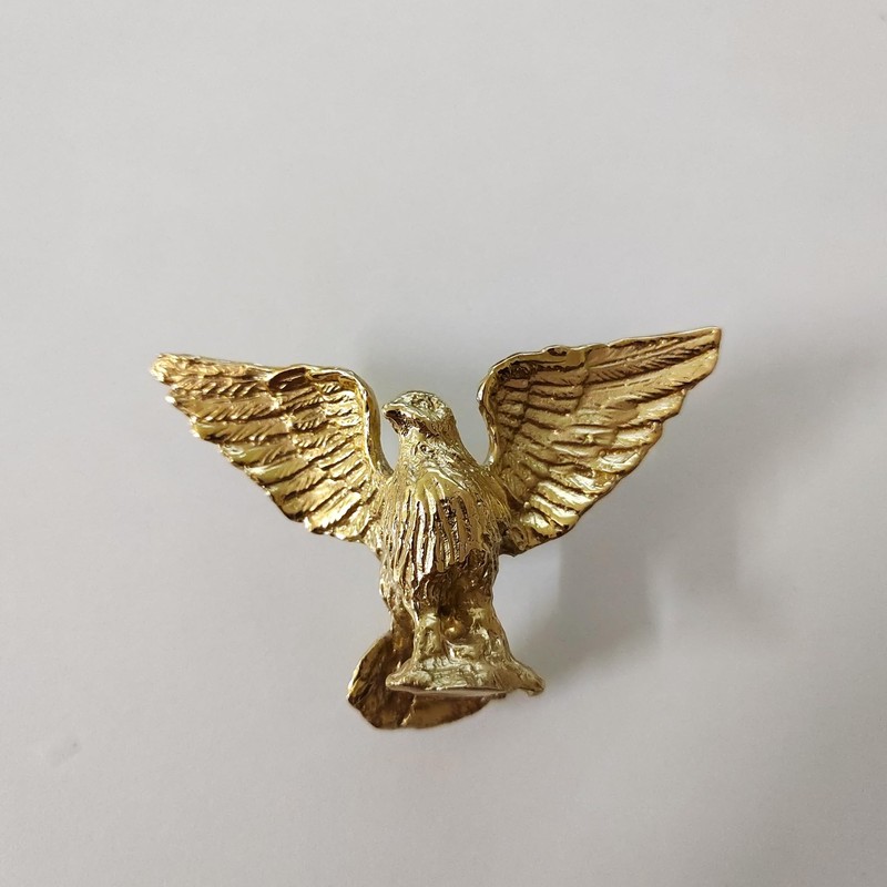 1 Pack Solid Brass Cabinet Knobs, Eagle-Shaped Vintage Drawer Pulls