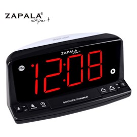ZAPALA expert Jumbo LED Digital Alarm Clock – Simple Operation - Easy to See Large Numbers, Built in Night Light, Loud Beep Alarm with Snooze, Bright Big Red Digit Display, Dimmer Control