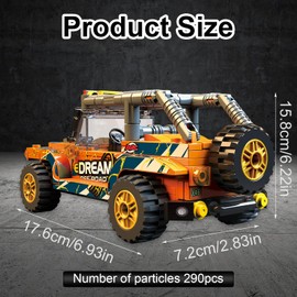 XIMKONTER Off-Road Vehicle Construction Toy Set, Clamping Building Blocks Car, Technic Cars, Super Sports Car Building Blocks Sets, Sports Car Toy Model, Suitable for Adults and Teenagers (Yellow)