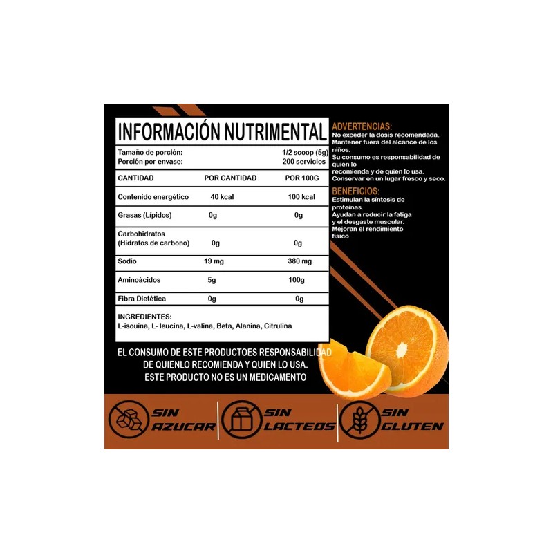 Aminoácidos En Polvo Klokan 1kg 200 Servicios Varios Sabores