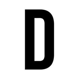 Vinyl Wall Art Decal - Large Alphabet Single Letter - 12" x 6" - Personalize Individual Set DYI Home Laptop Coffee Mug Luggage Notebook Work Office Party Decor (D, Black)