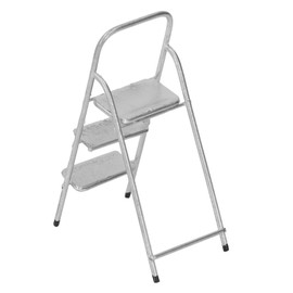 JTLB 1/12 Miniature Step Ladder Metal Delicate Texture Mini 3 Step Ladder for Dollhouse Furniture Accessories (Silver)