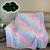 Glow in The Dark Throw Blanket,Unicorn Throw Blanket Soft Flannel